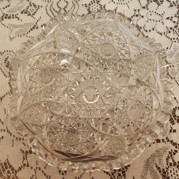 Vintage Cut Crystal Dish/Bowl - Picture 1 of 4